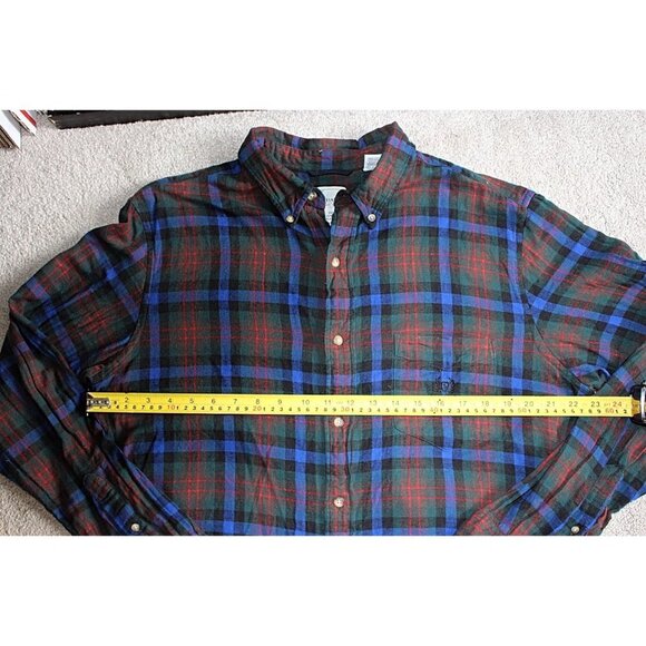Chaps Ralph Lauren - Mens Button Down Flannel Shirt w/Pocket Emblem, Lrg Oversiz - Picture 6 of 7